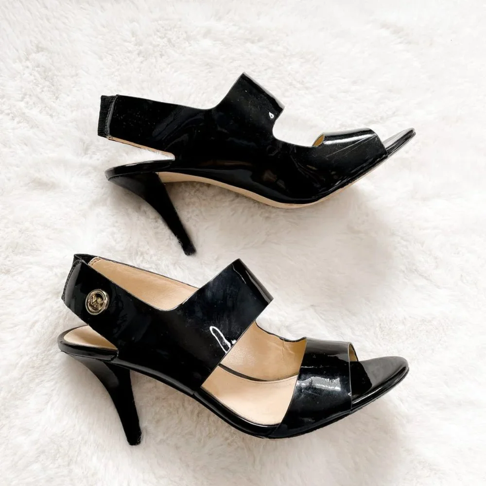 Michael Kors Rochelle Women's Open Toe Sandal Heels Sz 7 - Picture 4 of 6